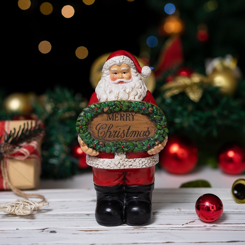 Home Xmas Decor Ideas - Забавное рождественское украшение Санта-Клауса из смолы,