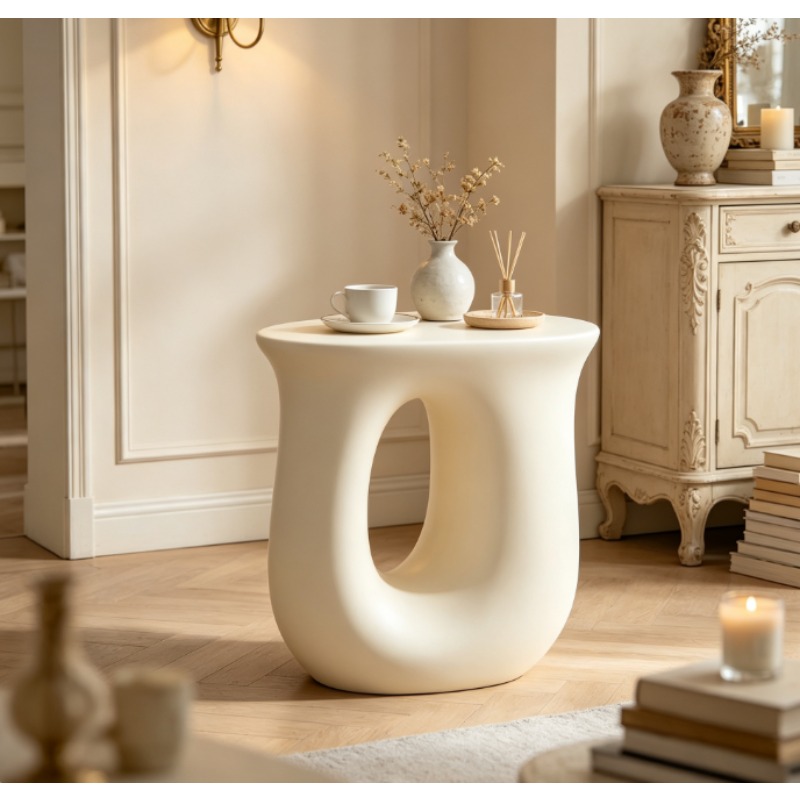 Home Decor Minimalist Style - U-образный угловой кофейный столик, небольшой кремовый