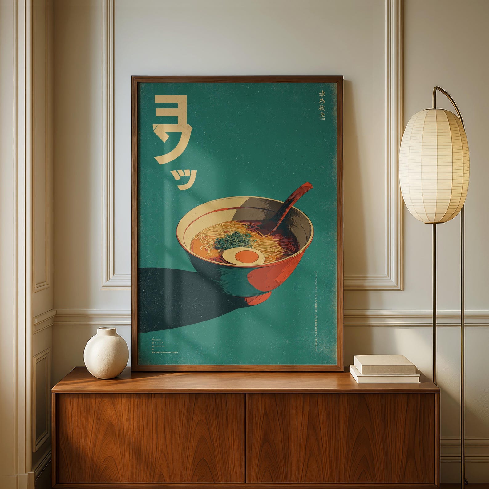 Home Decor Minimalist Style - Ретро-постер с японским раменом на холсте,