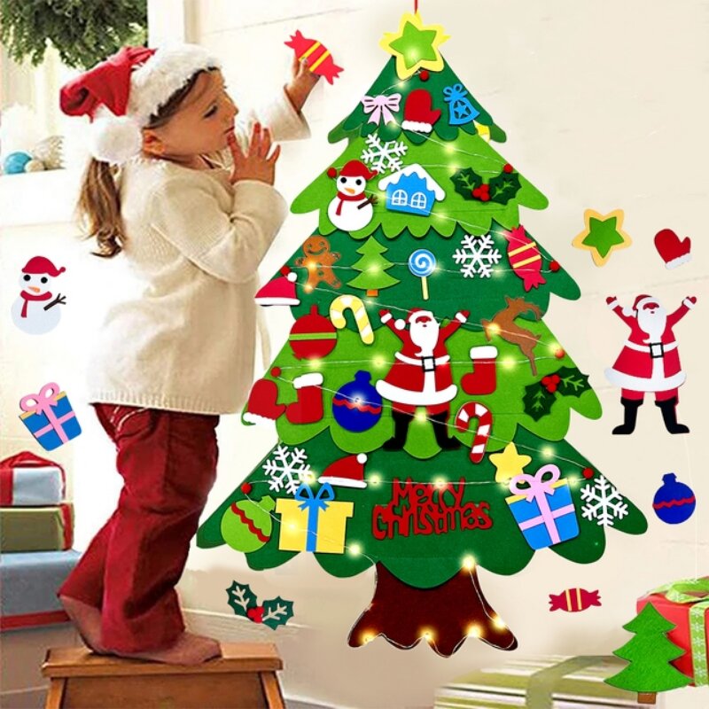 Home Xmas Decor Ideas - Детский комплект рождественской елки из фетра
